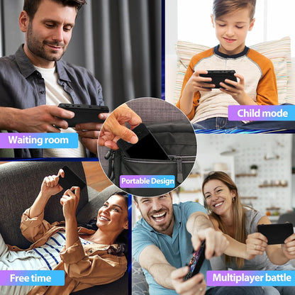 Upgraded XF40H handheld model, Retro handheld model Preloaded Classic Games with Multiple Emulators, 4.0 Inch 4K HD IPS Screen Open Source Linux System, Pocket Video Gaming (Black-128G)