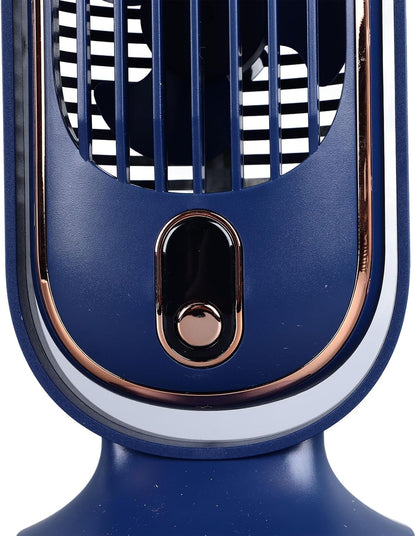 Table Tower Fan Portable USB Electric Cooling Fan with 5 Speeds Brushless Motor Standing Fans for Car Home Office (White)