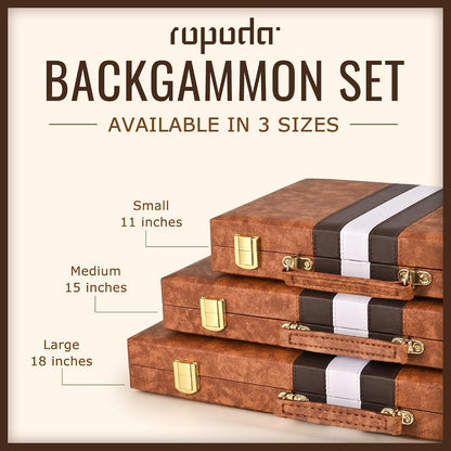 Backgammon Board Game Set-Premium Leather Case