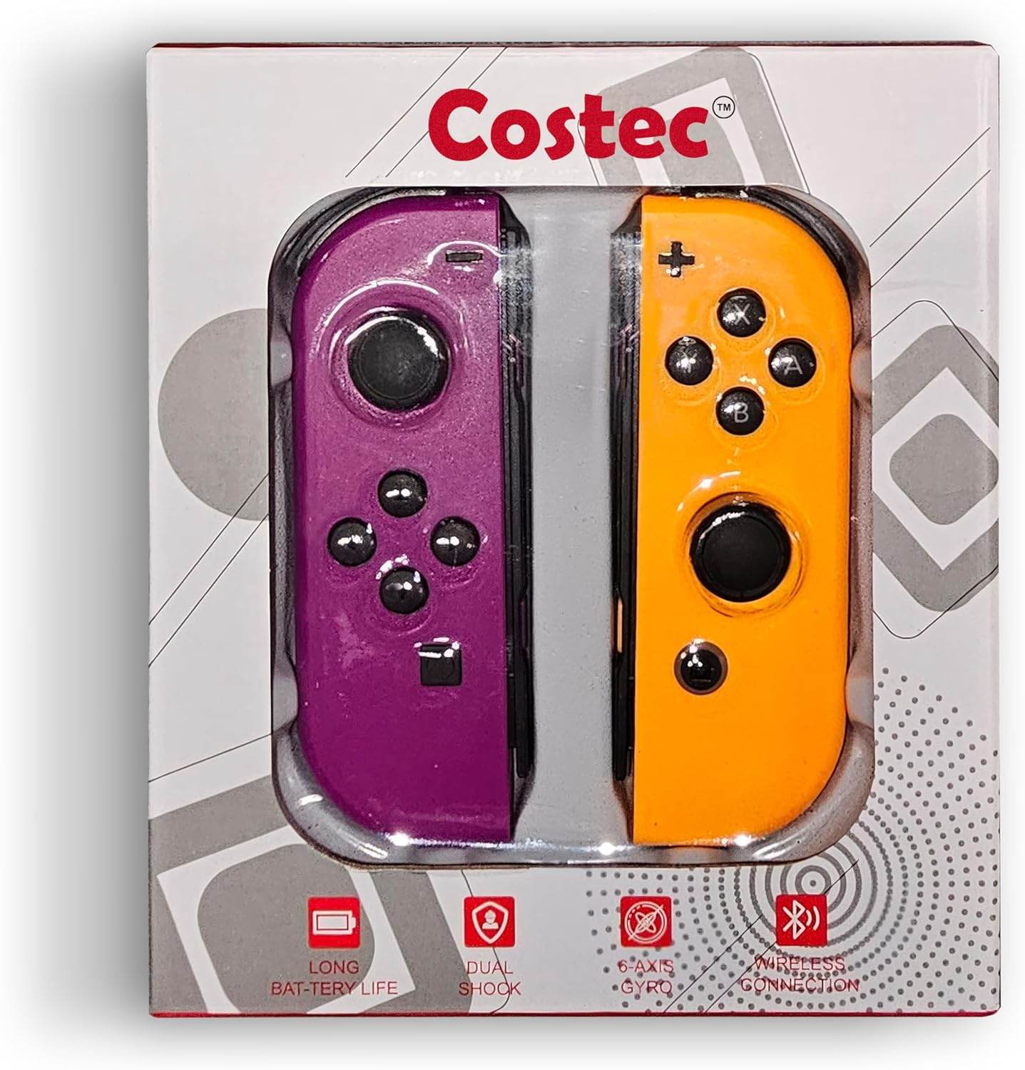 Wireless Controller Compatible with Nintendo Switch, Left & Right Game Controllers with Dual Vibration, Motion Control & Wake-Up Function