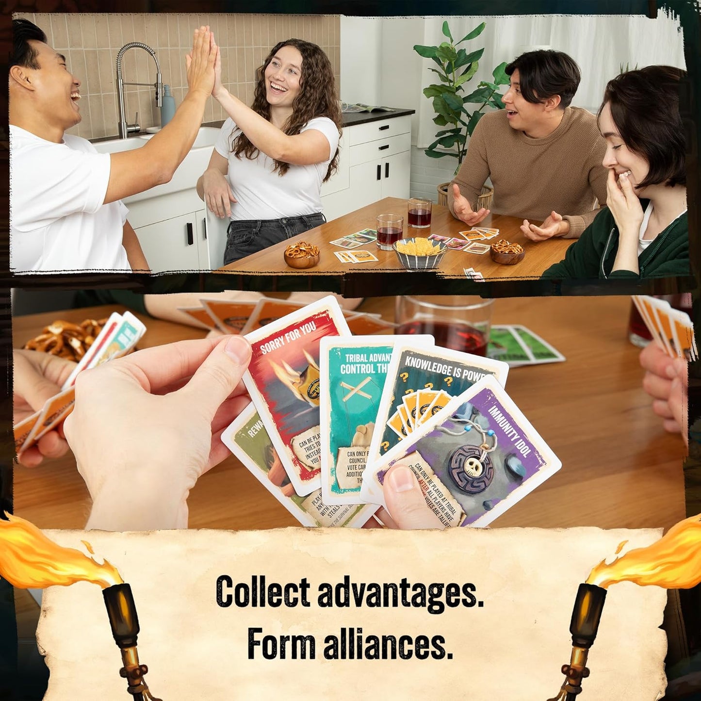 Exploding Kittens | Survivor - The Tribe Has Spoken | Family Party Game | 3-6 Players, Ages 8+