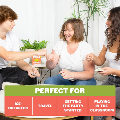 Exploding Kittens Happy Salmon by Exploding Kittens - Card Games for Adults Teens and early-stage - Fun Family Games