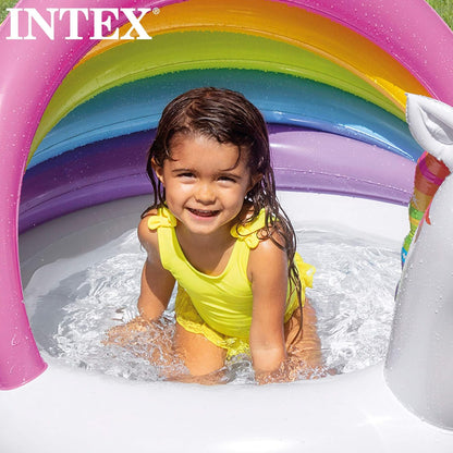 INTEX 57113NP - Unicorn Baby Pool, Ages 1-3, Size 1.27mx1.02mx69cm