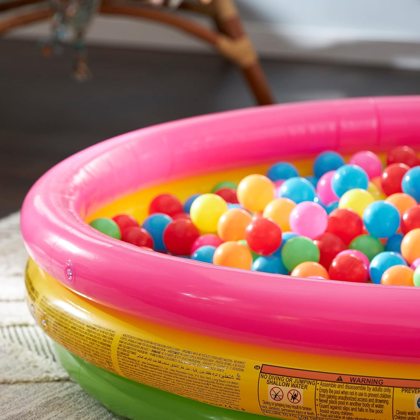 Intex Kiddie Pool - Kid's Summer Sunset Glow Design - 58  x 13\