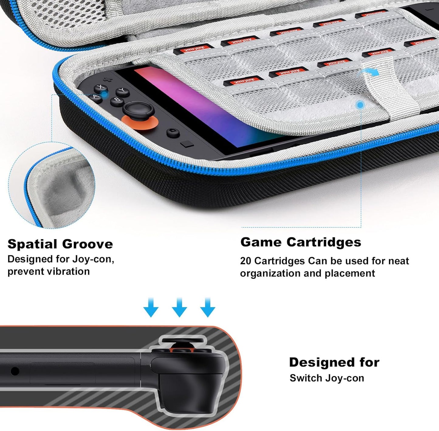 Lmcpa Carrying Case for Nintendo Switch 2 (2025) 7.9 Inch Console, Protective Hard Shell Portable Switch Travel Case, Durable Ballistic Nylon, Large Capacity, Accessories for Switch 2, Black
