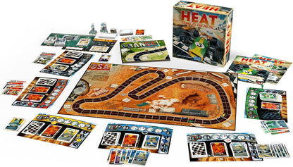 Days of Wonder | Heat: Pedal to The Metal | Racing Game | Ages 10+ | 1-6 Players | 60 Minutes Playing Time, DOW9101, Multicolor