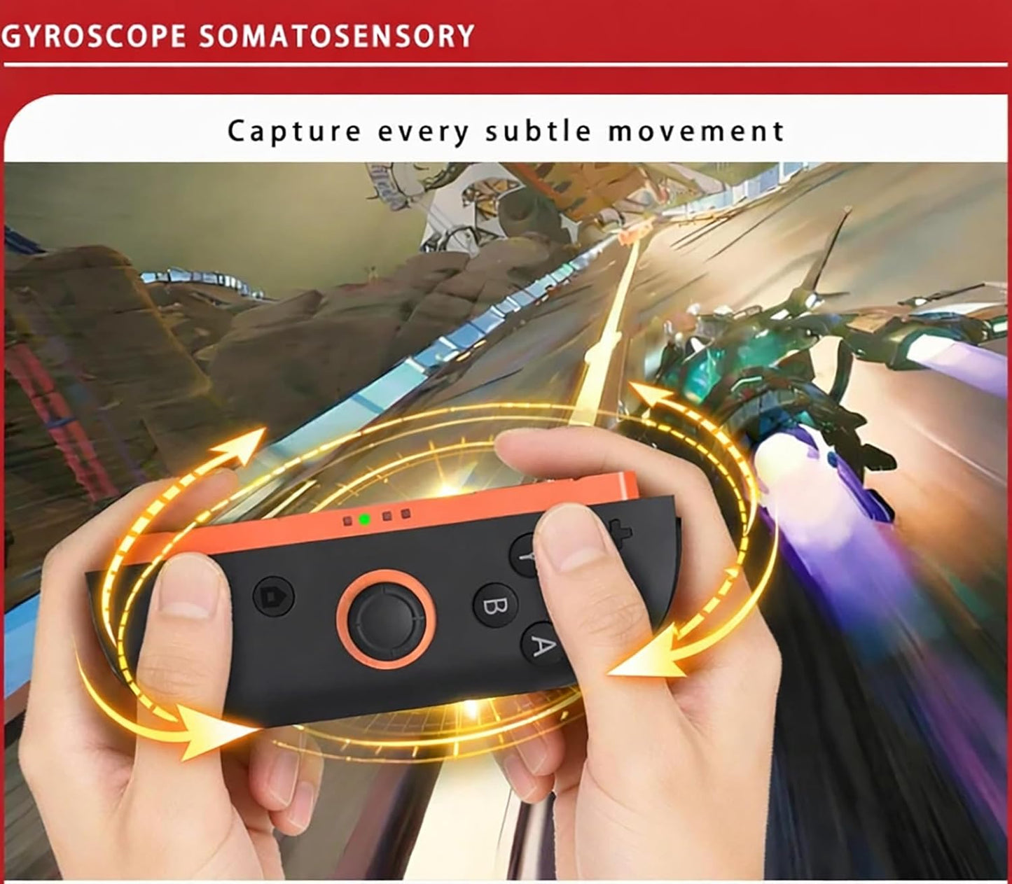 Wireless Controller Compatible with Nintendo Switch, Left & Right Game Controllers with Dual Vibration, Motion Control & Wake-Up Function