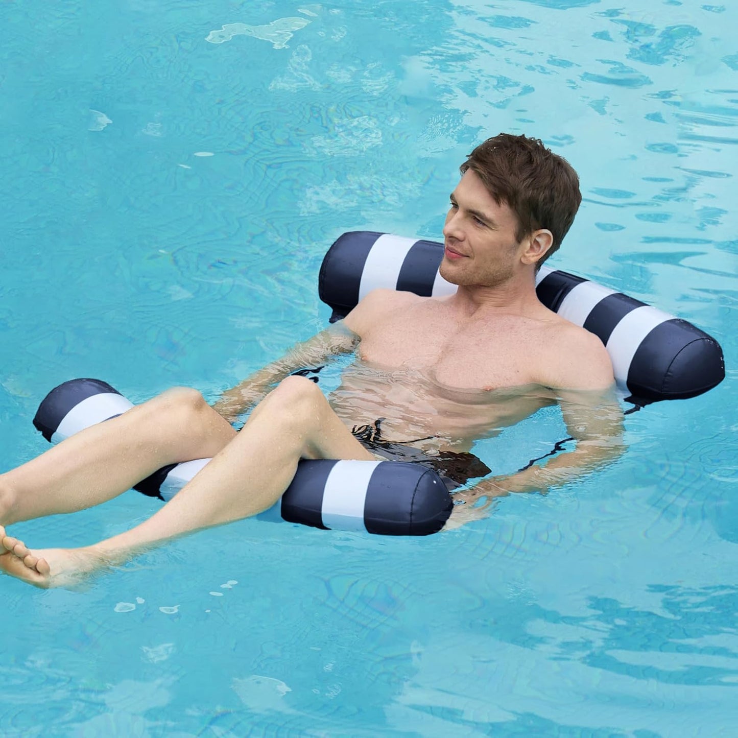 Sloosh Hammock Pool Floats Adults, 4-in-1 Multi-Purpose Inflatable Pool Floaties PVC Water Hammock Lounge