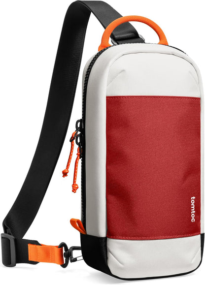 tomtoc Sling Crossbody Bag for Nintendo Switch 2, Protective Portable Travel Chest Carrying Gaming Pouch with 8 Game Cartridges Slots, Fit Charger and Accessories