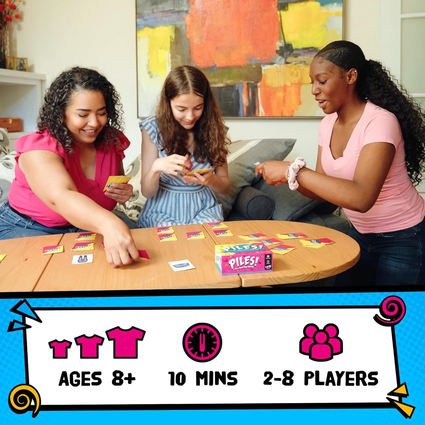 Piles! - Cards Games - Family Games -Games for Adults - Family Game Night - Travel Games - Memory Games - 10 Mins