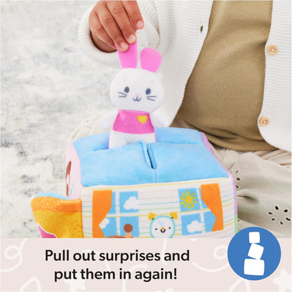 MS RACHEL Soft Toy Learning Box, Interactive Educational Toy, Ages 3+ Months, Animal Recognition, Fine Motor Skills Development, 15cm x 15cm x 14.5cm