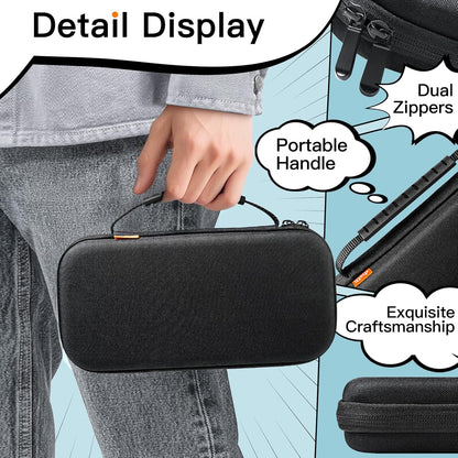 JETech Carrying Case for Nintendo Switch 2 (2025) 7.9 Inch, Hard Shell Portable Travel Bag with 10 Game Card Slots and Accessories Pouch, Lightweight Anti-Scratch Protection (Black)