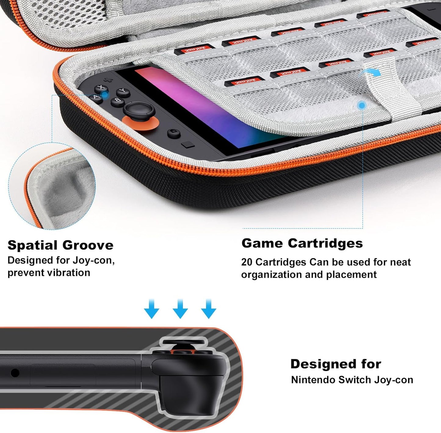 Lmcpa Carrying Case for Nintendo Switch 2 (2025) 7.9 Inch Console, Protective Hard Shell Portable Switch Travel Case, Durable Ballistic Nylon, Large Capacity, Accessories for Switch 2, Black