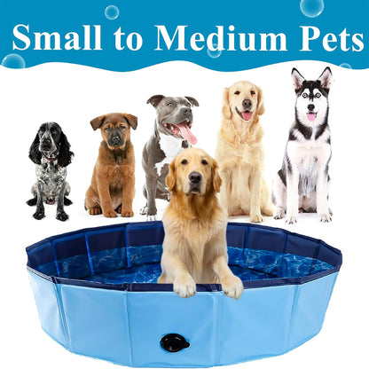 C Crystal Lemon Blue Foldable PVC Swimming Pool - Versatile Dog Pool, Kiddie Pool, Kids Pool, Baby Pool, and Toddler Pool – 31.5  x 7.87  Size Perfect for Indoor/Outdoor Use