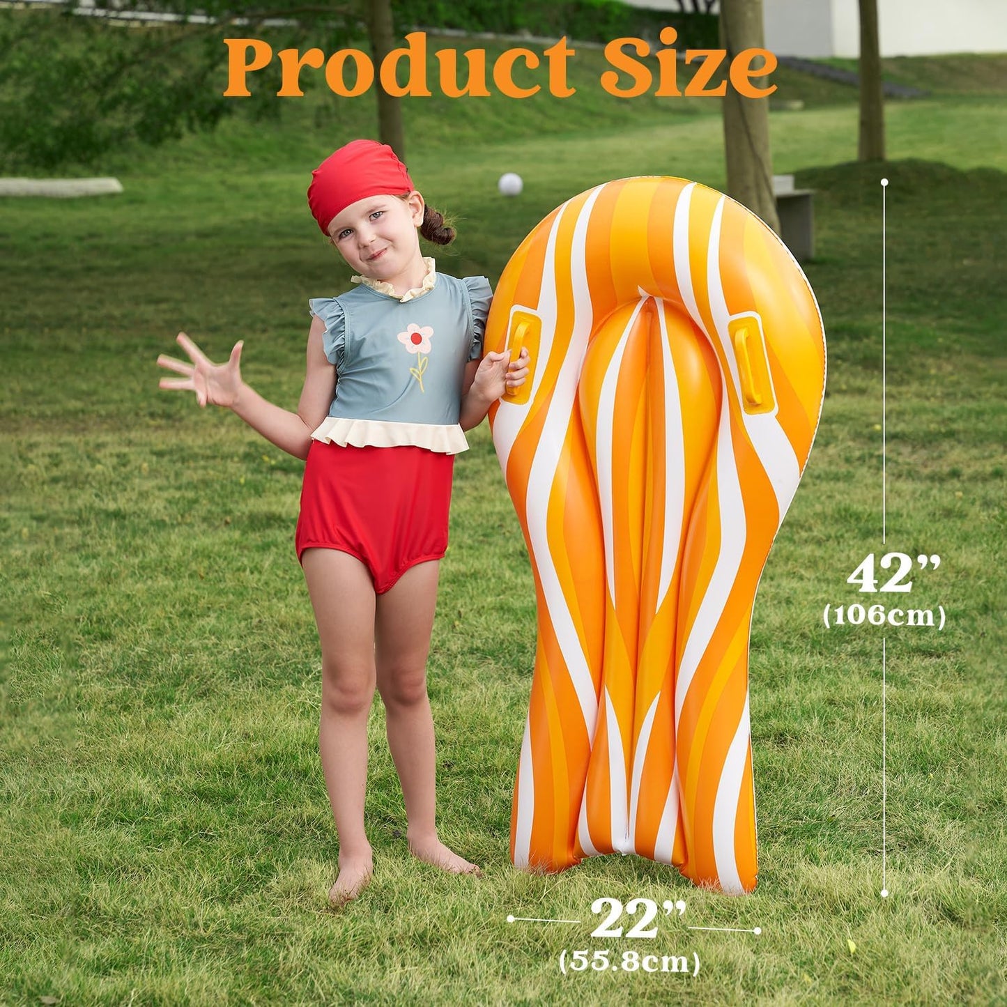 Inflatable Boogie Boards for Kids Swimming Pool Floating Toys, Learn to Swim Water Boards Pack of 2