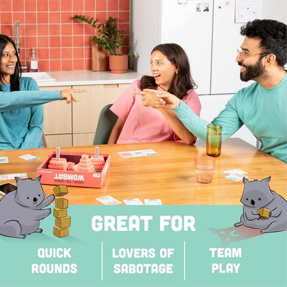 Exploding Kittens Hand to Hand Wombat by Exploding Kittens - Card Games for Adults Teens- Fun Party Games, Pink, Grey