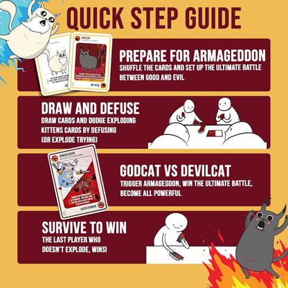 Exploding Kittens LLC - A Russian Roulette Card Game, Easy Family-Friendly Party Games - Card Games for Adults, Teens & early-stage - 2-5 Players