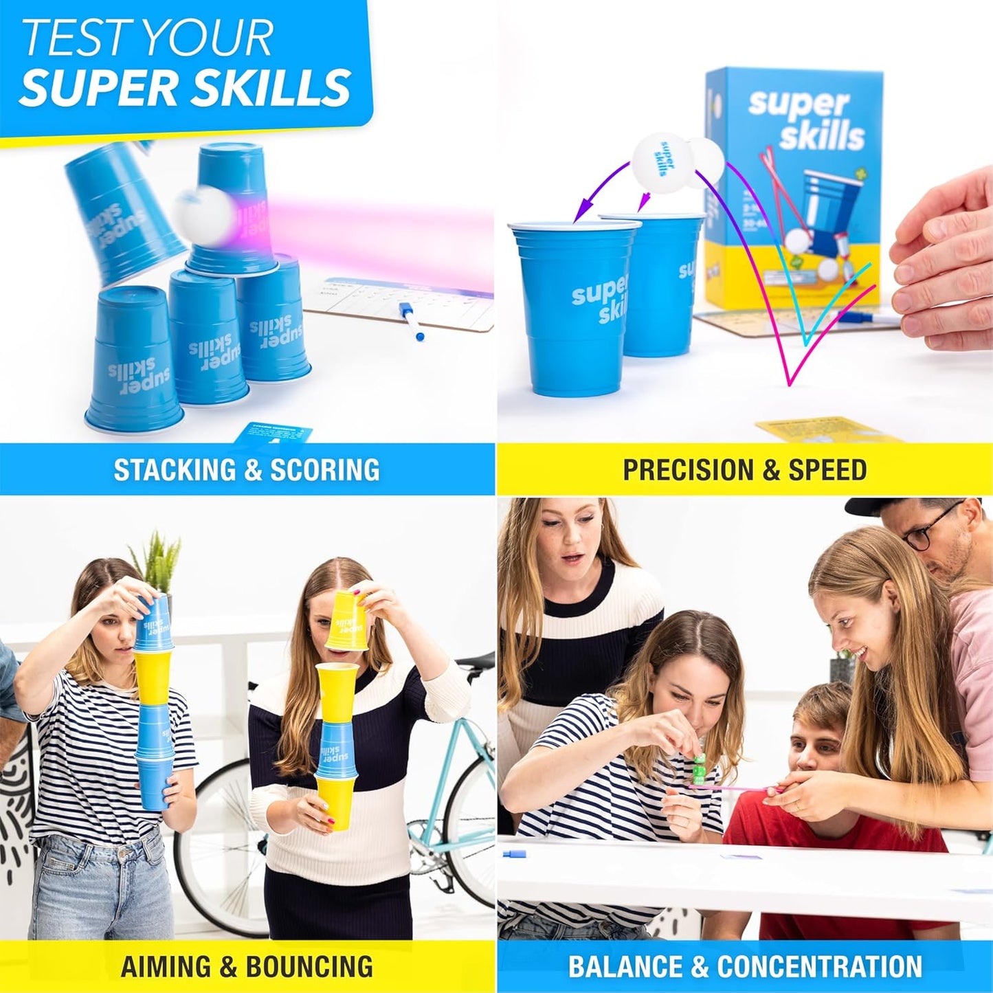 Super Skills - Action Game for Competitive People - Beat Your Friends at 120 Challenges - Fun Group Activity for Family Night or Party with early-stage, Teens & Adults