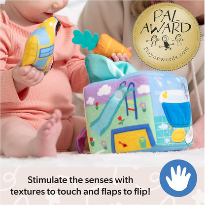 MS RACHEL Soft Toy Learning Box, Interactive Educational Toy, Ages 3+ Months, Animal Recognition, Fine Motor Skills Development, 15cm x 15cm x 14.5cm