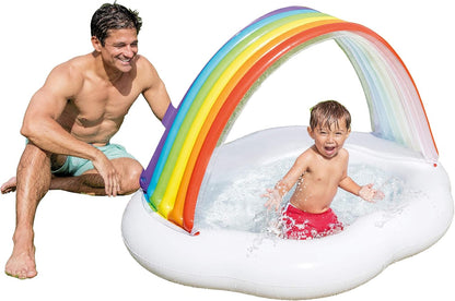 Intex 57141 RAINBOW CLOUD BABY POOL, Assorted, 142 x 119 x 84 Cm
