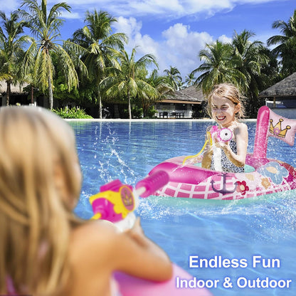 10Leccion Kids Pool Toys, Toddlers Pool Floats with Water Gun, Kids Floats for Swimming Pool, Swim Floaties for Children Ages 3-8