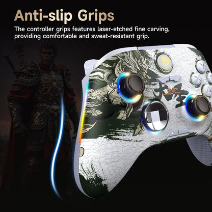 Wireless PC Gaming Controller, Hall Effect Joysticks Gamepad, Ergonomic Design, Precision Controls, Responsive Buttons