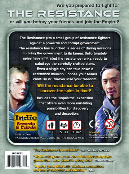 Indie Boards & Cards PSI RES2IBC The Resistance 3rd EditionStrategy Game