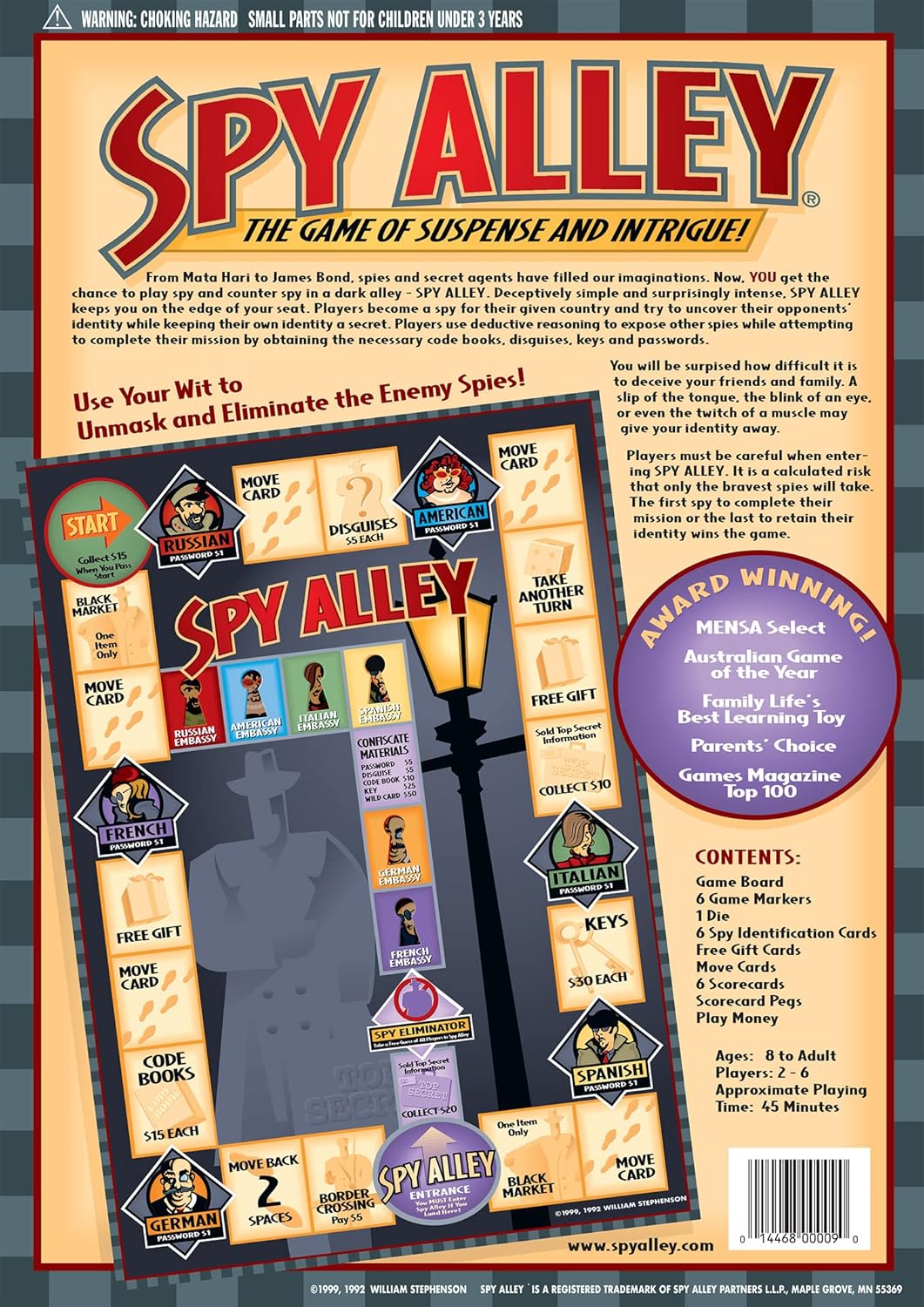 Spy Alley Board Game