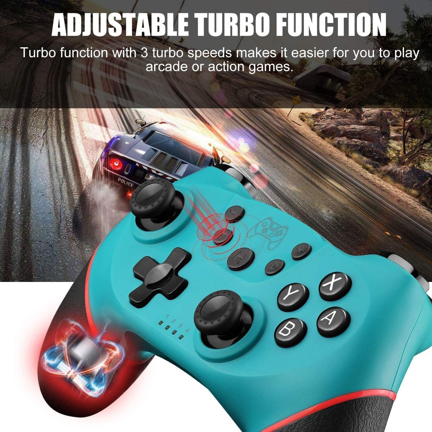 Switch Controller for Nintendo, Wireless Pro Controller for Nintendo Switch/Switch Lite, Switch Remote Controller Gamepad Joystick, Turbo and Dual Vibration (Black)