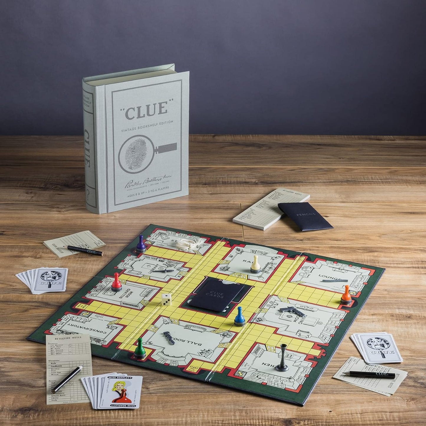 Clue Vintage Bookshelf Edition Board Game