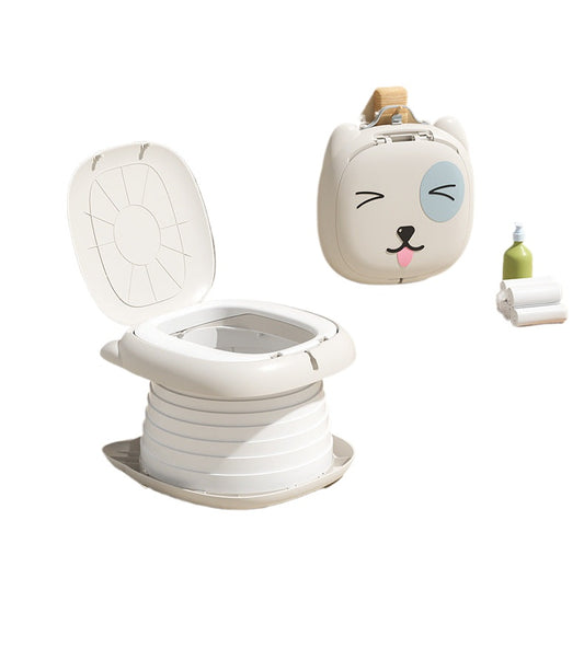 Portable Folding Travel Potty for Toddlers – Kids Toilet Seat for Boys & Girls, Baby Car Potty Chair