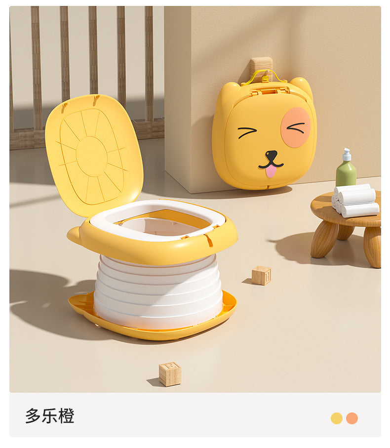 Portable Folding Travel Potty for Toddlers – Kids Toilet Seat for Boys & Girls, Baby Car Potty Chair