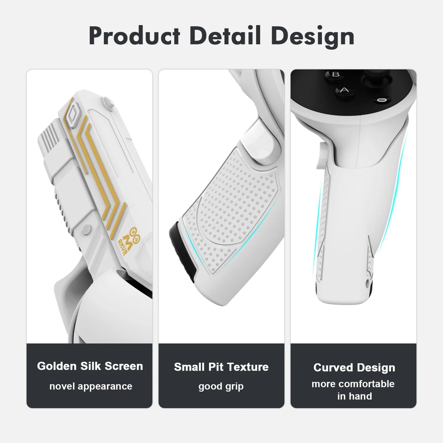 Suitable for Meta Quest 2 VR Grip Gun Stock Cover Enhance VR gaming experience quest2 grip accessories