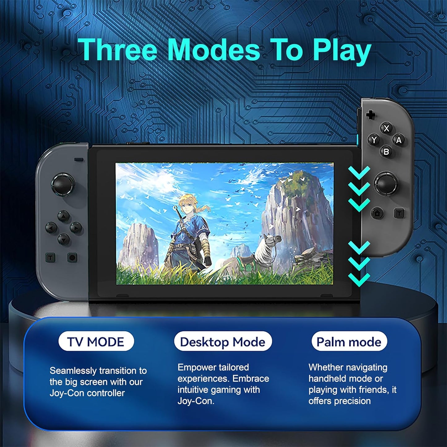 Wireless Controller Compatible with Nintendo Switch, Left & Right Game Controllers with Dual Vibration, Motion Control & Wake-Up Function