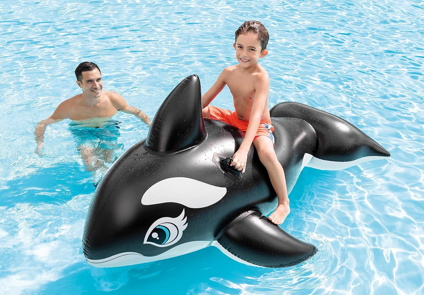 Intex Whale Inflatable Pool Ride-On, 76  X 47 , for Ages 3+