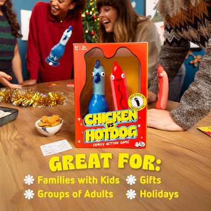 Big Potato Chicken vs Hotdog: Funniest Party Game You'll Ever Play | Flippin' Fun for Family, Adults and early-stage - Perfect Christmas Game | Bonus Content Included