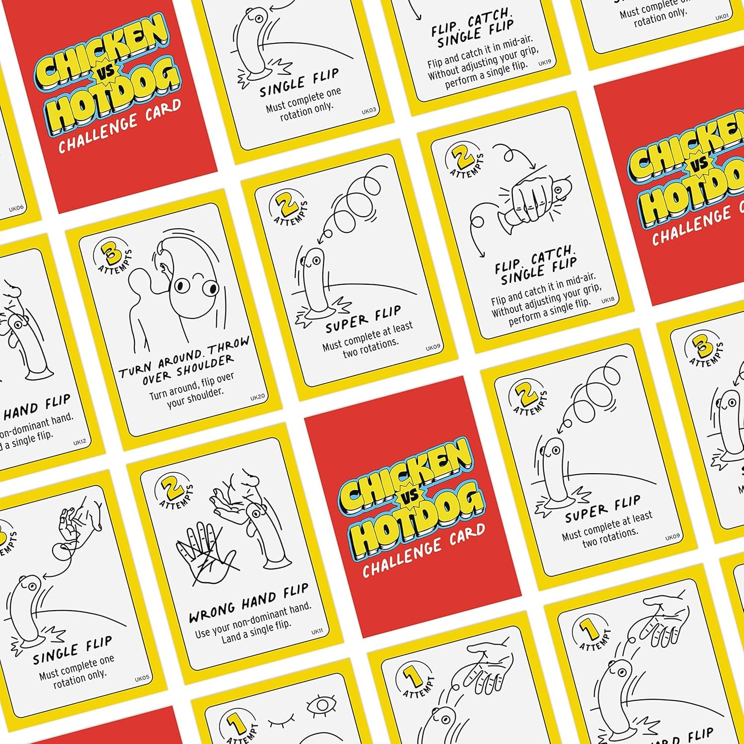 Big Potato Chicken vs Hotdog: Funniest Party Game You'll Ever Play | Flippin' Fun for Family, Adults and early-stage - Perfect Christmas Game | Bonus Content Included