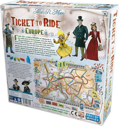 Days Of Wonder DO7202 Ticket to Ride Europe Board Game, Blue