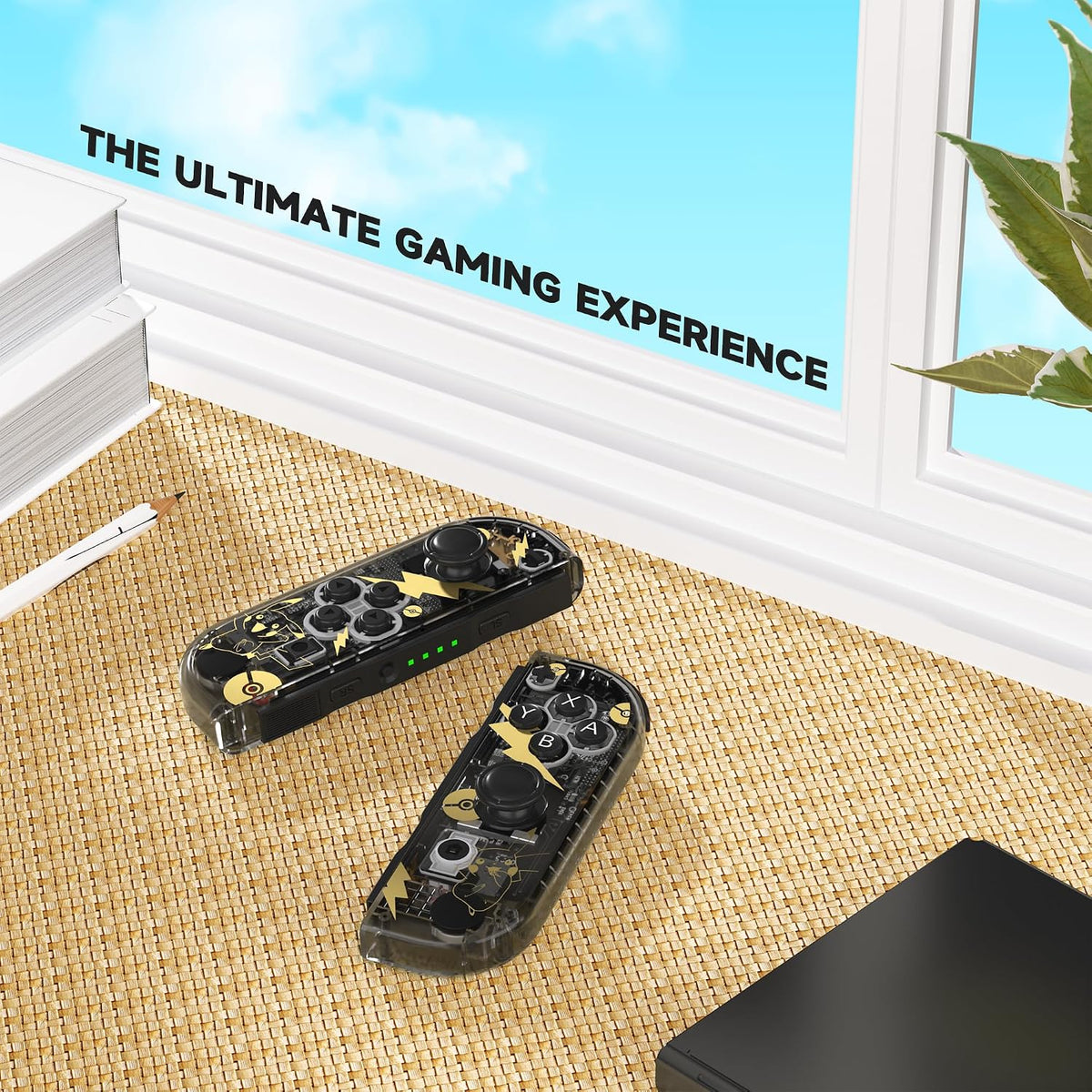 Wireless Game Controllers for Switch, Left and Right Replacement Controllers, Motion Control, Dual Vibration, Wake-Up Function, Ergonomic Grip