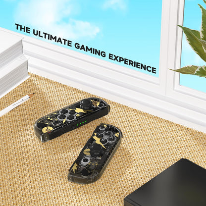 Wireless Game Controllers for Switch, Left and Right Replacement Controllers, Motion Control, Dual Vibration, Wake-Up Function, Ergonomic Grip