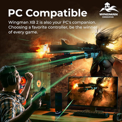 Brook Wingman XB 2 Converter- Wireless Controller Adapter for XB 360, XB Original Consoles and PC, Supports Remap and Adjustable Turbo [Exclusive Version]