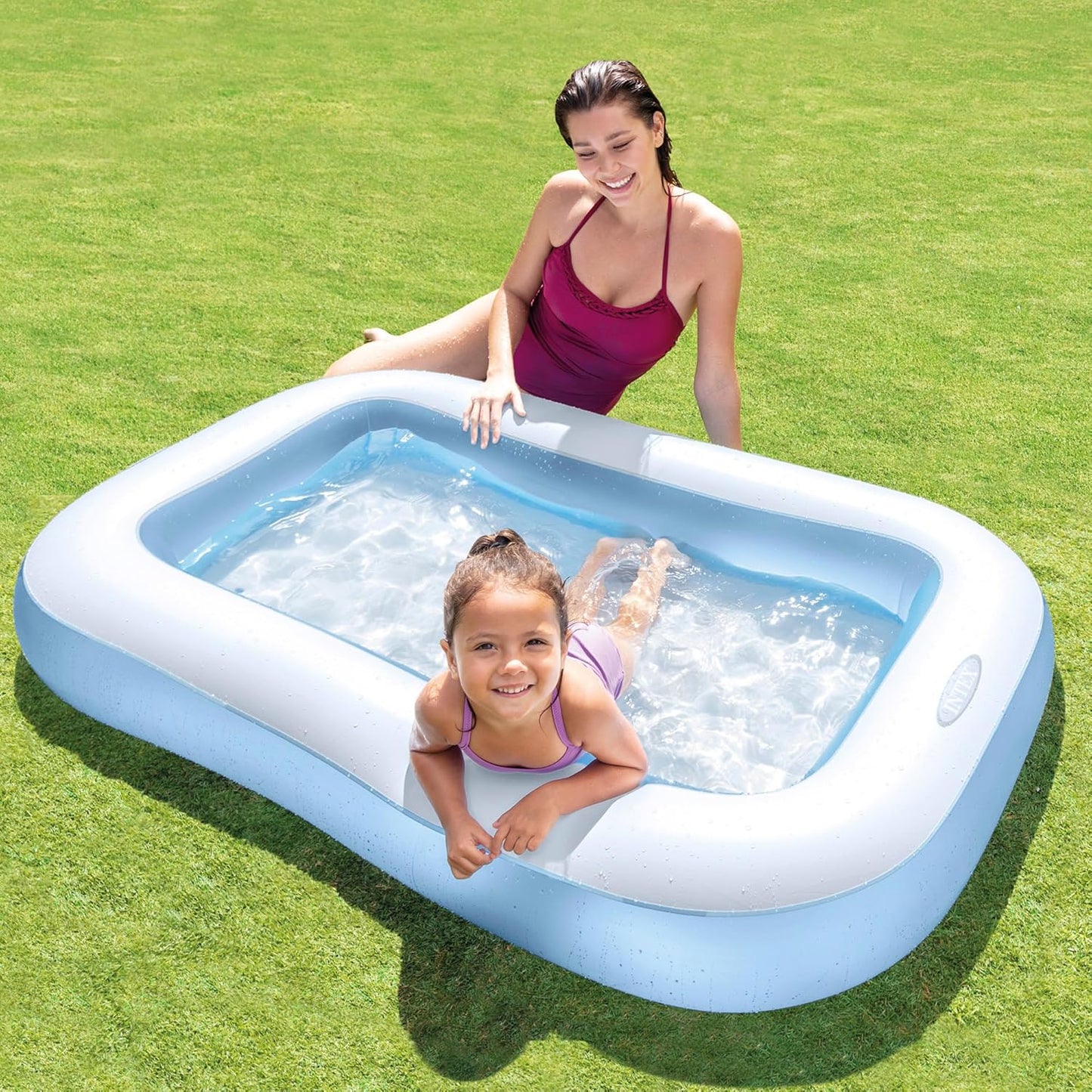 Intex 166x100cm Outdoor/Patio Inflatable Kids Rectangular Swimming Pool 2y+