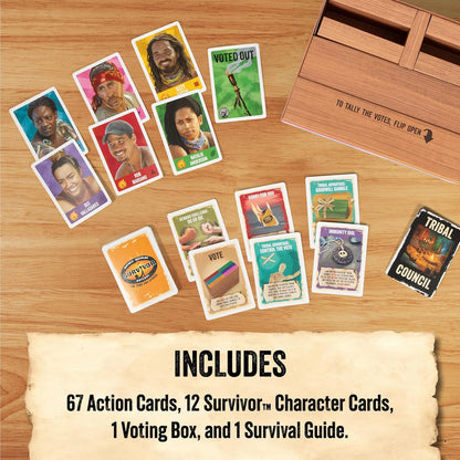 Exploding Kittens | Survivor - The Tribe Has Spoken | Family Party Game | 3-6 Players, Ages 8+