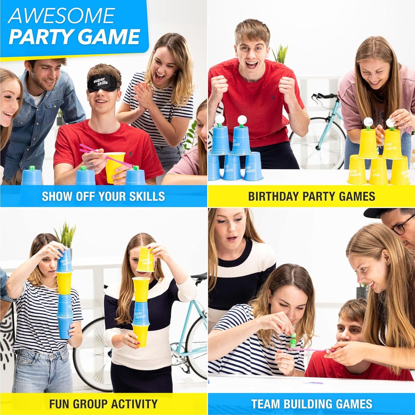 Super Skills - Action Game for Competitive People - Beat Your Friends at 120 Challenges - Fun Group Activity for Family Night or Party with early-stage, Teens & Adults