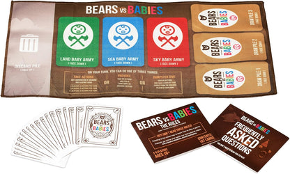 Exploding Kittens Bears vs Babies by Exploding Kittens - A Monster-Building Card Game - Family Card Game - Card Games for Adults, Teens & early-stage, Brown