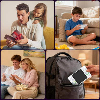 XF40H handheld model, Retro handheld model with 4.0 Inch 4K HD IPS Screen, Support WiFi Online sparing，Preloaded 20,000+ Classic Games- Includes Exclusive Cool Stickers