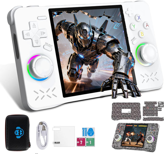 XF40H handheld model, Retro handheld model with 4.0 Inch 4K HD IPS Screen, Support WiFi Online sparing，Preloaded 20,000+ Classic Games- Includes Exclusive Cool Stickers