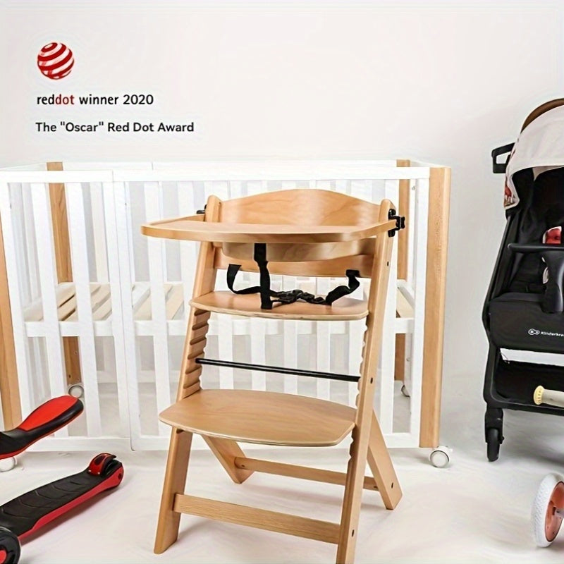 Baby360 GRO 3-in-1 Wooden Highchair – Adjustable Baby to Big Kid Chair (6 Months to 10 Years)