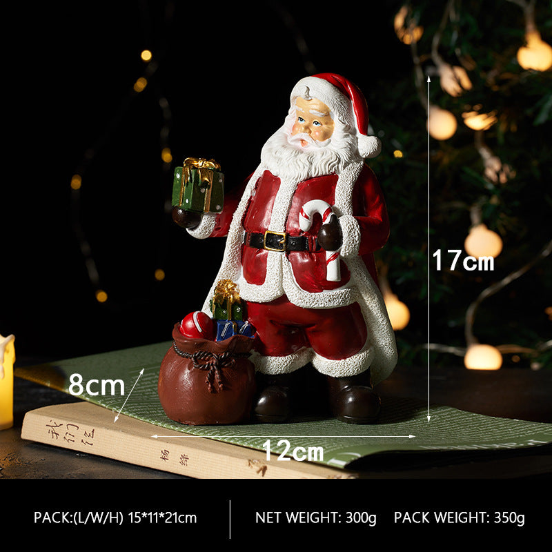 est-Selling Santa Claus Plush Figurine - Christmas Decoration, Gift, and Resin Santa Claus Decorative Atmosphere Ornament