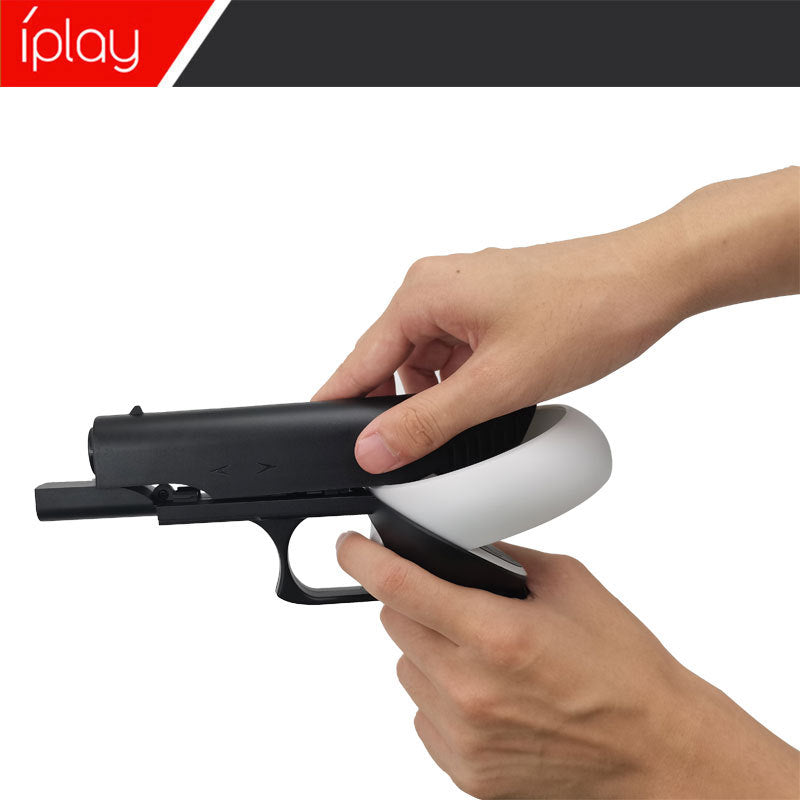 "Oculus Quest 2 VR Gun Stock (2nd Gen) - Dual Controller Shooting Accessory for FPS Games | Realistic Rifle Feel (11.2×3.1×6.3in) | Lightweight 11.1oz ABS Design | Includes 2 Stocks - Official Style"